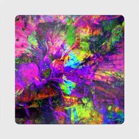 Магнит виниловый Квадрат с принтом Буйство цвета в Новосибирске, полимерный материал с магнитным слоем | размер 9*9 см, закругленные углы | Тематика изображения на принте: abstraction | watercolor | абстракция красок | акварель | брызги красок | живопись | краска | потертость красок | размытые краски | текстуры | яркие краски