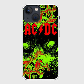 Чехол для iPhone 13 mini с принтом AC DC в Новосибирске,  |  | ac dc | acdc | back in black | columbia | epic | force | guitar | pop | rock | vevo | ангус | блюз | рок | хард | янг