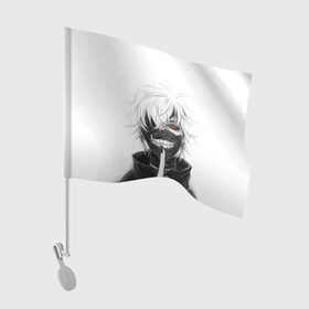 Флаг для автомобиля с принтом Kaneki Ken в Новосибирске, 100% полиэстер | Размер: 30*21 см | anteiku | ghoul | kaneki | ken | tokyo | антейку | гуль | канеки | кен | токийский