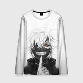 Мужской лонгслив 3D с принтом Kaneki Ken в Новосибирске, 100% полиэстер | длинные рукава, круглый вырез горловины, полуприлегающий силуэт | anteiku | ghoul | kaneki | ken | tokyo | антейку | гуль | канеки | кен | токийский