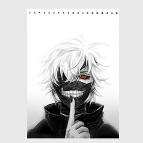 Скетчбук с принтом Kaneki Ken в Новосибирске, 100% бумага
 | 48 листов, плотность листов — 100 г/м2, плотность картонной обложки — 250 г/м2. Листы скреплены сверху удобной пружинной спиралью | anteiku | ghoul | kaneki | ken | tokyo | антейку | гуль | канеки | кен | токийский