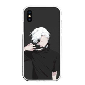 Чехол для iPhone XS Max матовый с принтом Kaneki Ken в Новосибирске, Силикон | Область печати: задняя сторона чехла, без боковых панелей | anteiku | ghoul | kaneki | ken | tokyo | антейку | гуль | канеки | кен | токийский