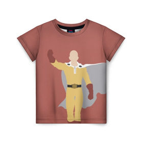 Детская футболка 3D с принтом Saitama в Новосибирске, 100% гипоаллергенный полиэфир | прямой крой, круглый вырез горловины, длина до линии бедер, чуть спущенное плечо, ткань немного тянется | hero | man | one | one punch | punch | punch man | saitama | super | superhero | ванпанчмен | герой | сайтама | супер | супергерой