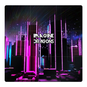 Магнитный плакат 3Х3 с принтом imagine dragons в Новосибирске, Полимерный материал с магнитным слоем | 9 деталей размером 9*9 см | destiny | from | imagine dragons | metal death | rock | альтернатива | метал | рок | хард | хеви | электроникор