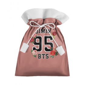 Подарочный 3D мешок с принтом JIMIN BTS в Новосибирске, 100% полиэстер | Размер: 29*39 см | bangtan | bighit | boy | fake love | j hope | jimin | jin | jungkook | korea | kpop | live | luv | mic drop | rm | suga | v | with | бтс | кей | поп