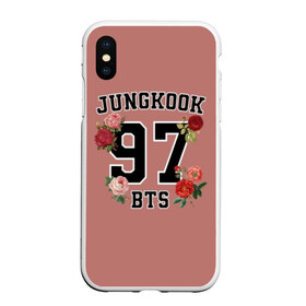 Чехол для iPhone XS Max матовый с принтом JUNGKOOK 97 BTS в Новосибирске, Силикон | Область печати: задняя сторона чехла, без боковых панелей | Тематика изображения на принте: bangtan | bighit | boy | fake love | j hope | jimin | jin | jungkook | korea | kpop | live | luv | mic drop | rm | suga | v | with | бтс | кей | поп