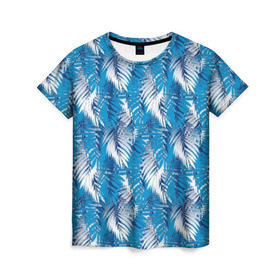Женская футболка 3D с принтом Гавайская с листьями в Новосибирске, 100% полиэфир ( синтетическое хлопкоподобное полотно) | прямой крой, круглый вырез горловины, длина до линии бедер | gta | san andreas | америка | гавайи | дискотека | для отдыха | для путешествий | курортная | маями | мексика | пальмовые листья | пати | пляжная вечеринка | пляжная одежда | с пальмами | сша