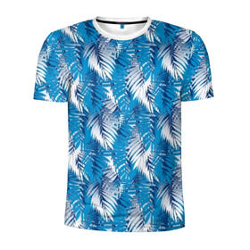 Мужская футболка 3D спортивная с принтом Гавайская с листьями в Новосибирске, 100% полиэстер с улучшенными характеристиками | приталенный силуэт, круглая горловина, широкие плечи, сужается к линии бедра | gta | san andreas | америка | гавайи | дискотека | для отдыха | для путешествий | курортная | маями | мексика | пальмовые листья | пати | пляжная вечеринка | пляжная одежда | с пальмами | сша