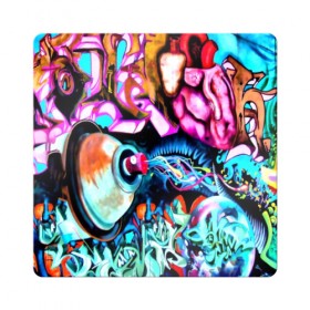 Магнит виниловый Квадрат с принтом GRAFFITI в Новосибирске, полимерный материал с магнитным слоем | размер 9*9 см, закругленные углы | grafiti | paint | street art | urban | город | граффити | искусство | кирпичи | краски | рисунки | стена | улицы | уличное искусство