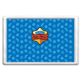 Магнит 45*70 с принтом Brawl Stars в Новосибирске, Пластик | Размер: 78*52 мм; Размер печати: 70*45 | brawl stars | jessie | leon | spike | бравл старс | джесси | леон | спайк