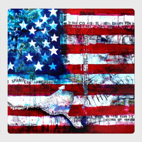 Магнитный плакат 3Х3 с принтом АМЕРИКА в Новосибирске, Полимерный материал с магнитным слоем | 9 деталей размером 9*9 см | Тематика изображения на принте: usa | абстракция | америка | американский | герб | звезды | краска | символика сша | страны | сша | флаг | штаты