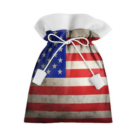 Подарочный 3D мешок с принтом Американский флаг в Новосибирске, 100% полиэстер | Размер: 29*39 см | Тематика изображения на принте: usa | абстракция | америка | американский | герб | звезды | краска | символика сша | страны | сша | флаг | штаты