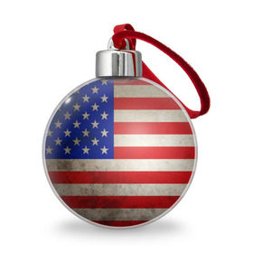 Ёлочный шар с принтом Американский флаг в Новосибирске, Пластик | Диаметр: 77 мм | Тематика изображения на принте: usa | абстракция | америка | американский | герб | звезды | краска | символика сша | страны | сша | флаг | штаты