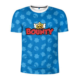Мужская футболка 3D спортивная с принтом Bounty BS в Новосибирске, 100% полиэстер с улучшенными характеристиками | приталенный силуэт, круглая горловина, широкие плечи, сужается к линии бедра | brawl stars | jessie | leon | spike | бравл старс | джесси | леон | спайк