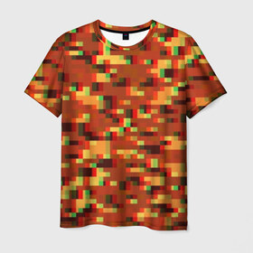 Мужская футболка 3D с принтом Пиксели в Новосибирске, 100% полиэфир | прямой крой, круглый вырез горловины, длина до линии бедер | альтернативный камуфляж | армия | вдв | зеленый | камуфляж | пиксели | полевой | силовые структуры | текстуры | хаки