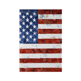 Обложка для паспорта матовая кожа с принтом США ФЛАГ в Новосибирске, натуральная матовая кожа | размер 19,3 х 13,7 см; прозрачные пластиковые крепления | Тематика изображения на принте: usa | абстракция | америка | американский | герб | звезды | краска | символика сша | страны | сша | флаг | штаты