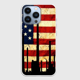 Чехол для iPhone 13 Pro с принтом USA URBAN в Новосибирске,  |  | usa | абстракция | америка | американский | герб | звезды | краска | символика сша | страны | сша | флаг | штаты