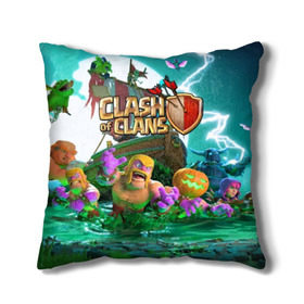 Подушка 3D с принтом Clash of Clans в Новосибирске, наволочка – 100% полиэстер, наполнитель – холлофайбер (легкий наполнитель, не вызывает аллергию). | состоит из подушки и наволочки. Наволочка на молнии, легко снимается для стирки | base | clan wars | coc | hall | hog rider | royale | town | trap | база | гоблин | золото | клеш оф кленс | кок | крепость | кристаллы | трофей | эликсир