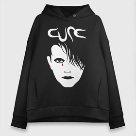 Женское худи Oversize хлопок с принтом The Cure в Новосибирске, френч-терри — 70% хлопок, 30% полиэстер. Мягкий теплый начес внутри —100% хлопок | боковые карманы, эластичные манжеты и нижняя кромка, капюшон на магнитной кнопке | cure | robert james smith | the cure | готик рок | группы | музыка | постпанк | роберт смит | рок