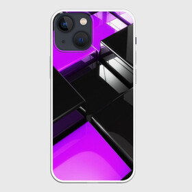 Чехол для iPhone 13 mini с принтом Неоновые кубы в Новосибирске,  |  | abstraction | carbon | geometry | optic | optical | pattern | visual | абстракция | геометрия | движение | линии | оптический узор | психоделика | текстуры | узор