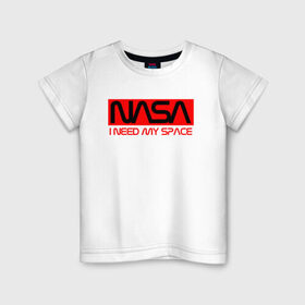 Детская футболка хлопок с принтом NASA (НА СПИНЕ) в Новосибирске, 100% хлопок | круглый вырез горловины, полуприлегающий силуэт, длина до линии бедер | Тематика изображения на принте: flag | galaxy | nasa | space | space company | star | usa | астрономия | галактика | звезды | космическая компания | космос | наса | сша | флаг