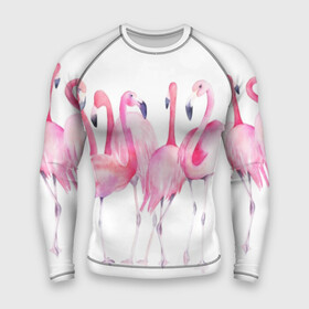 Мужской рашгард 3D с принтом Фламинго в Новосибирске,  |  | art | birds | flamingo | flock | illustration | pink | summer | watercolor | акварель | иллюстрация | искусство | лето | птицы | розовый | стая | фламинго