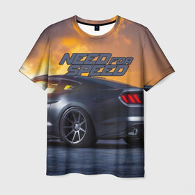 Мужская футболка 3D с принтом Need for Speed в Новосибирске, 100% полиэфир | прямой крой, круглый вырез горловины, длина до линии бедер | games | most | nfs mw | off | payback | racing | rip | wanted | авто | вип | гонки | жажда скорости | класс | машины | нид | симулятор | фор