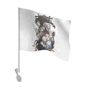 Флаг для автомобиля с принтом Kimetsu no Yaiba в Новосибирске, 100% полиэстер | Размер: 30*21 см | blade | blade of demon | demon | demon slayer | kimetsu | kimetsu no yaiba | slayer | yaiba | клинок | клинок рассекающий демонов | рассекающий демонов