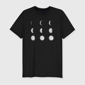 Мужская футболка премиум с принтом Луна в Новосибирске, 92% хлопок, 8% лайкра | приталенный силуэт, круглый вырез ворота, длина до линии бедра, короткий рукав | moon | астрономия | в космосе | космос | луна | луны | планета | планеты | спутник земли