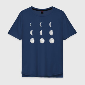 Мужская футболка хлопок Oversize с принтом Луна в Новосибирске, 100% хлопок | свободный крой, круглый ворот, “спинка” длиннее передней части | moon | астрономия | в космосе | космос | луна | луны | планета | планеты | спутник земли
