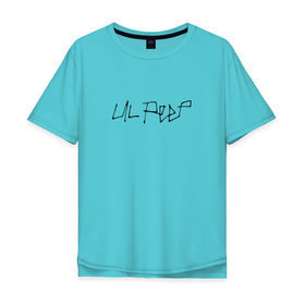 Мужская футболка хлопок Oversize с принтом LIL PEEP (НА СПИНЕ) в Новосибирске, 100% хлопок | свободный крой, круглый ворот, “спинка” длиннее передней части | Тематика изображения на принте: lil peep | lil prince | logo | music | rap | зарубежная музыка | зарубежные | лил пип | лого | маленький принц | музыка | реп