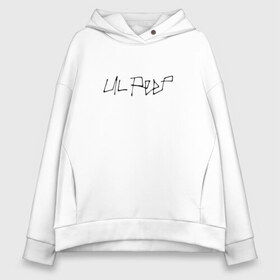 Женское худи Oversize хлопок с принтом LIL PEEP (НА СПИНЕ) в Новосибирске, френч-терри — 70% хлопок, 30% полиэстер. Мягкий теплый начес внутри —100% хлопок | боковые карманы, эластичные манжеты и нижняя кромка, капюшон на магнитной кнопке | lil peep | lil prince | logo | music | rap | зарубежная музыка | зарубежные | лил пип | лого | маленький принц | музыка | реп