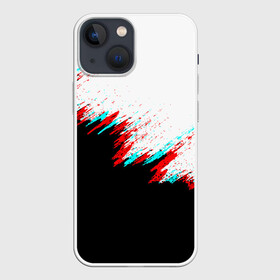 Чехол для iPhone 13 mini с принтом КРАСКА И НИЧЕГО ЛИШНЕГО в Новосибирске,  |  | abstract | colors | glitch | lines | paints | pattern | stripes | texture | абстракция | глитч | краски | полосы | узор