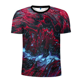 Мужская футболка 3D спортивная с принтом Всплеск Красного в Новосибирске, 100% полиэстер с улучшенными характеристиками | приталенный силуэт, круглая горловина, широкие плечи, сужается к линии бедра | Тематика изображения на принте: abstraction | neon | red devil | storm | trend | water | абстракция | буря | весна | вода | всплеск | зима | краска | краски | красный | лето | мода | неон | неоновые цвета | осень | природа | сила | стиль | тренды | шторм | яркие