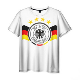 Мужская футболка 3D с принтом Сборная Германии в Новосибирске, 100% полиэфир | прямой крой, круглый вырез горловины, длина до линии бедер | deutsche | deutschland | die mannschaft | germany | германия | немецкая сборная | сборная | сборная гемании по футболу | сборная германии | форма | футбол