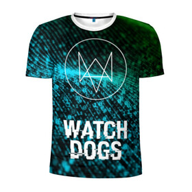 Мужская футболка 3D спортивная с принтом WATCH DOGS в Новосибирске, 100% полиэстер с улучшенными характеристиками | приталенный силуэт, круглая горловина, широкие плечи, сужается к линии бедра | action | ct os | ded sec | fox | gamer | glitch | hacker | player | watch dogs | watch dogs 2 | глитч | знак лиса | игра | компьютерная игра | хакер