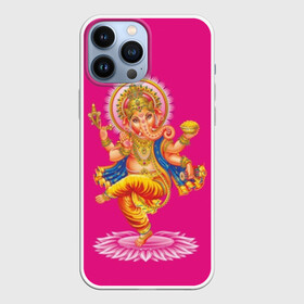 Чехол для iPhone 13 Pro Max с принтом Ганеша в Новосибирске,  |  | character | deity | elephant | four | ganesh | god | gold | hands | head | hinduism | jewel | jewels | lord | ornament | pattern | well being | wisdom | благополучие | бог | божество | владыка | ганеша | голова | драгоценности | золото | индуизм | мудрост