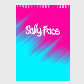 Скетчбук с принтом SALLY FACE в Новосибирске, 100% бумага
 | 48 листов, плотность листов — 100 г/м2, плотность картонной обложки — 250 г/м2. Листы скреплены сверху удобной пружинной спиралью | Тематика изображения на принте: abstract | face | game | horror | larry | sally | sally face | sanity s fall | абстракция | геометрия | игра | ларри | мальчик с протезом | салли | салли фейс | текстура | ужасы