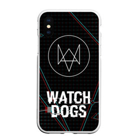 Чехол для iPhone XS Max матовый с принтом WATCH DOGS в Новосибирске, Силикон | Область печати: задняя сторона чехла, без боковых панелей | action | ct os | ded sec | fox | gamer | glitch | hacker | player | watch dogs | watch dogs 2 | глитч | знак лиса | игра | компьютерная игра | хакер