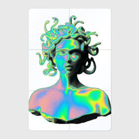 Магнитный плакат 2Х3 с принтом Gorgon Medusa в Новосибирске, Полимерный материал с магнитным слоем | 6 деталей размером 9*9 см | Тематика изображения на принте: gorgon medusa | бог | богиня | горгона медуза | змеи | змея | камень | необычно | статуя