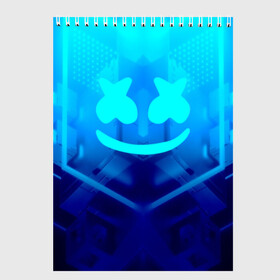 Скетчбук с принтом MARSHMELLO NEON в Новосибирске, 100% бумага
 | 48 листов, плотность листов — 100 г/м2, плотность картонной обложки — 250 г/м2. Листы скреплены сверху удобной пружинной спиралью | Тематика изображения на принте: dj | glitch | marshmello | neon | techno | usa | абстракция | америка | глитч | клубная музыка | маршмелло | музыка | музыкант | неон | техно