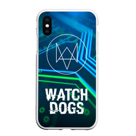 Чехол для iPhone XS Max матовый с принтом WATCH DOGS в Новосибирске, Силикон | Область печати: задняя сторона чехла, без боковых панелей | action | ct os | ded sec | fox | gamer | glitch | hacker | player | watch dogs | watch dogs 2 | глитч | знак лиса | игра | компьютерная игра | хакер