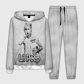 Мужской костюм 3D с принтом Lil Peep в Новосибирске, 100% полиэстер | Манжеты и пояс оформлены тканевой резинкой, двухслойный капюшон со шнурком для регулировки, карманы спереди | awful things | gustav | lil peep | густав ор | клауд | клауд рэп | лил | лили | певец | пееп | пеп | пип | пост эмо | реп | репер | рэп | рэпер | трэп | хип | хип хоп | хоп | эмо трэп