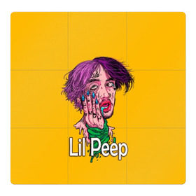 Магнитный плакат 3Х3 с принтом Lil Peep в Новосибирске, Полимерный материал с магнитным слоем | 9 деталей размером 9*9 см | awful things | gustav | lil peep | густав ор | клауд | клауд рэп | лил | лили | певец | пееп | пеп | пип | пост эмо | реп | репер | рэп | рэпер | трэп | хип | хип хоп | хоп | эмо трэп