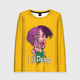 Женский лонгслив 3D с принтом Lil Peep в Новосибирске, 100% полиэстер | длинные рукава, круглый вырез горловины, полуприлегающий силуэт | awful things | gustav | lil peep | густав ор | клауд | клауд рэп | лил | лили | певец | пееп | пеп | пип | пост эмо | реп | репер | рэп | рэпер | трэп | хип | хип хоп | хоп | эмо трэп