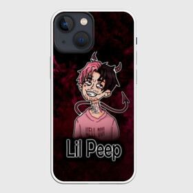 Чехол для iPhone 13 mini с принтом Lil Peep в Новосибирске,  |  | Тематика изображения на принте: awful things | gustav | lil peep | густав ор | клауд | клауд рэп | лил | лили | певец | пееп | пеп | пип | пост эмо | реп | репер | рэп | рэпер | трэп | хип | хип хоп | хоп | эмо трэп
