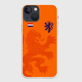 Чехол для iPhone 13 mini с принтом Сборная Голландии в Новосибирске,  |  | Тематика изображения на принте: holland | nederland | netherlands | голландия | нидерланды | сборная голландии | сборная голландии по футболу | сборная нидерландов | форма | футбольные сборные | чемпионат