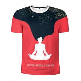 Мужская футболка 3D спортивная с принтом International Yoga Day в Новосибирске, 100% полиэстер с улучшенными характеристиками | приталенный силуэт, круглая горловина, широкие плечи, сужается к линии бедра | Тематика изображения на принте: black | day | ethnic | flower | girl | hair | international | lights | lips | lotus | red | sky | space | stars | woman | yoga | волосы | губы | девушка | день | женщина | звезды | йог | космос | красные | лотос | медитация | международный | небо | огни |