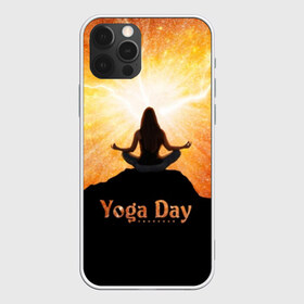 Чехол для iPhone 12 Pro Max с принтом International Yoga Day в Новосибирске, Силикон |  | 21 июня | day | energy | girl | international | ju | lightning | lotus | meditation | mountain | pose | silhouette | sky | space | stars | universe | woman | yoga | yogi | вселенная | гора | девушка | день | женщина | звёзды | йог | йоги | космос | лотос 