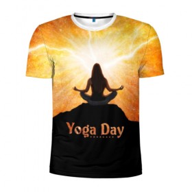 Мужская футболка 3D спортивная с принтом International Yoga Day в Новосибирске, 100% полиэстер с улучшенными характеристиками | приталенный силуэт, круглая горловина, широкие плечи, сужается к линии бедра | Тематика изображения на принте: 21 июня | day | energy | girl | international | ju | lightning | lotus | meditation | mountain | pose | silhouette | sky | space | stars | universe | woman | yoga | yogi | вселенная | гора | девушка | день | женщина | звёзды | йог | йоги | космос | лотос 